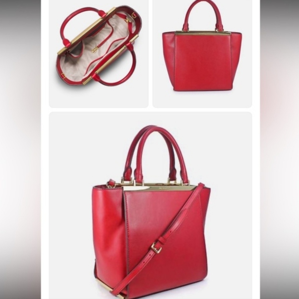 MICHAEL KORS LANA Elegant Red Handbag - Picture 10 of 10